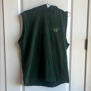 Vintage Abercrombie Green Sleeveless Hoodie
